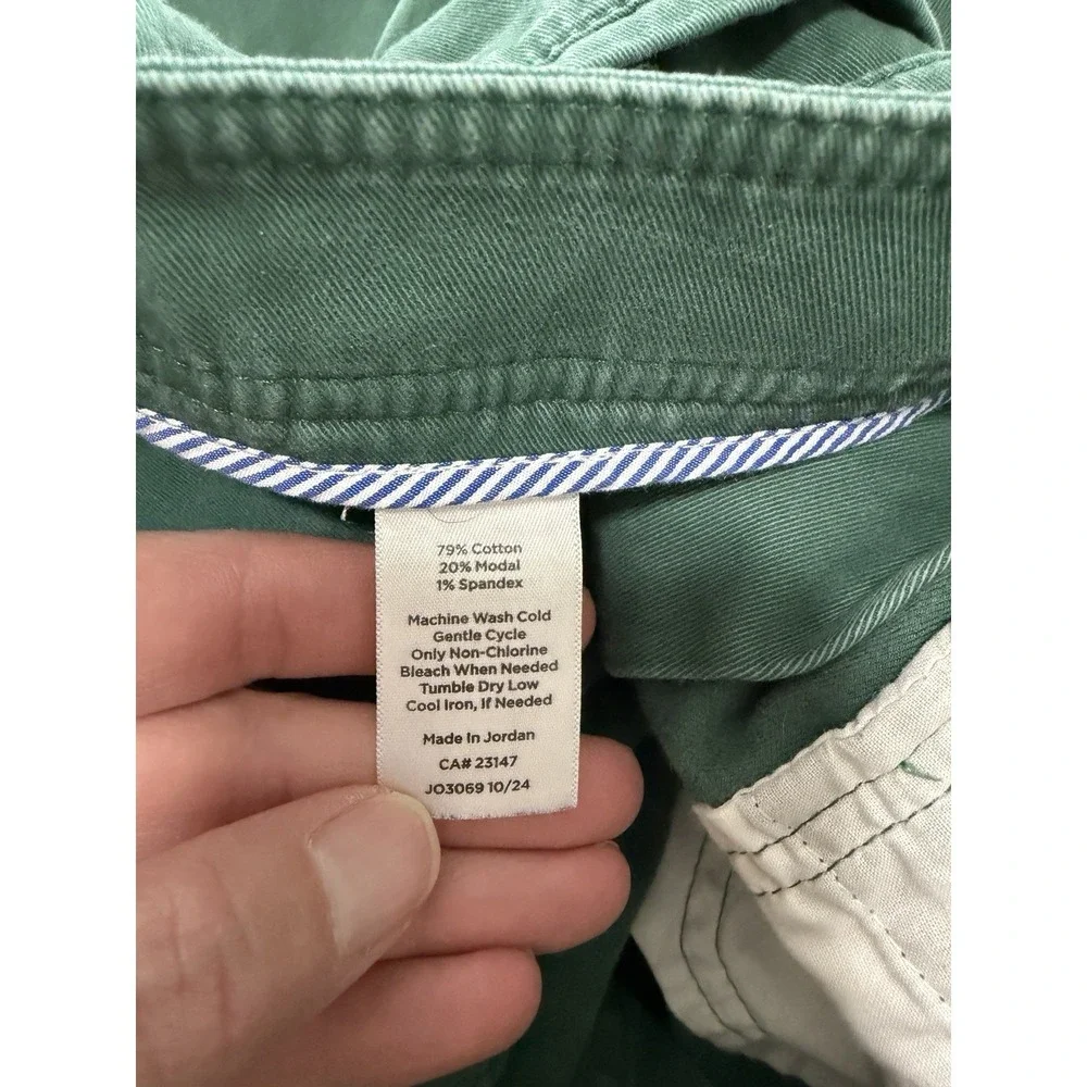 Women's Talbots Ankle Front Pocket Wide Leg Pants Green Size 14